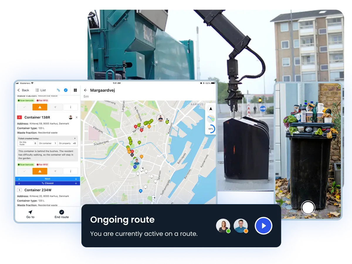 In-cab navigation app on a mobile device